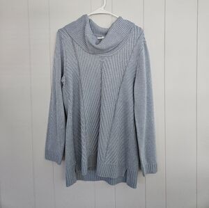 Calvin Klein Women's Soft Gray Cowl Neck Sweater